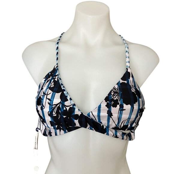 Lucky Brand Swim Reversible On the Grid Twist Bralette Bikini Top Small S - Picture 4 of 15